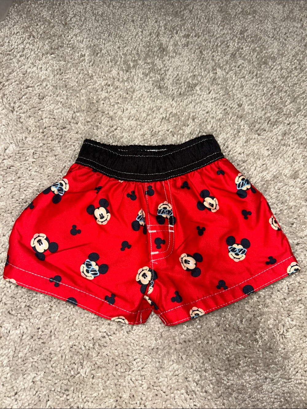 Disney Red Mickey Mouse Kids Swim Trunks